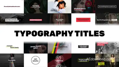Stylish Typography Titles Pack Titles template preview
