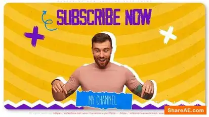 Subscribe Now Youtube Blog Intro Openers template preview