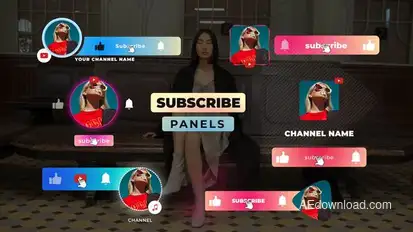 Subscribe Panels Titles template preview