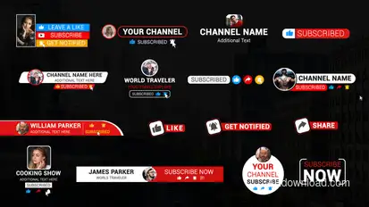 Subscribe Titles Elements template preview