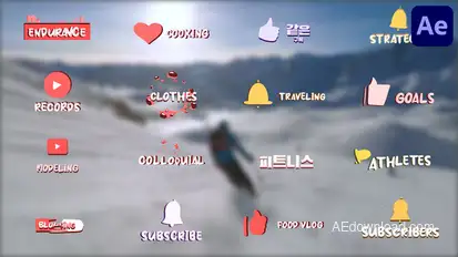 Subscribers Titles for After Effects Titles template preview