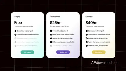 Subscription Pricing Table Infographics template preview