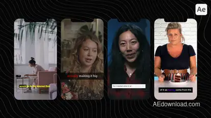 Subtitles & Captions Vertical Titles template preview