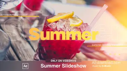 Summer Video Displays template preview