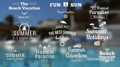 Summer Banners III Titles template preview
