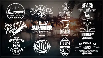 Summer Beach Titles Titles template preview