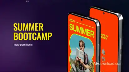 Summer Bootcamp Instagram Reels Video Displays template preview
