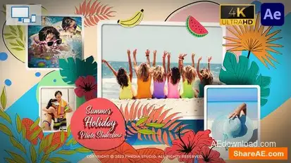 Summer Holiday Photo Slideshow Openers template preview