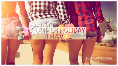 Summer Holiday Travel Video Displays template preview