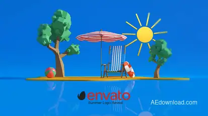 Summer Logo Intro Logo Stings template preview