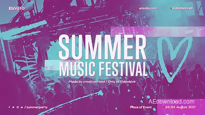 Summer Music Festival / Dance Event Promo / EDM Party Invitation / Night Club Openers template preview