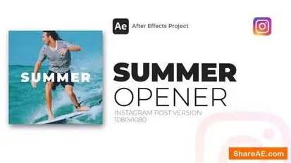 Summer Opener Instagram Post Openers template preview