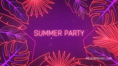 Summer Party Opener Titles template preview
