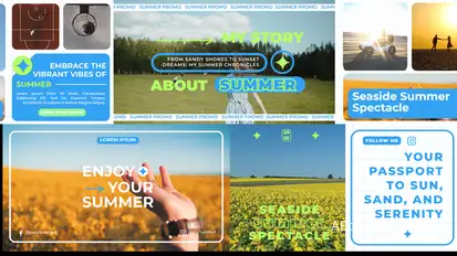 Summer Promo Video Displays template preview