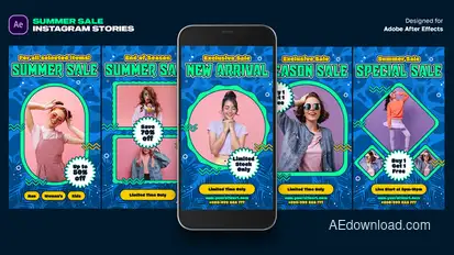 Summer Sale Instagram Stories Product Promo template preview