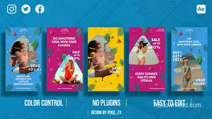 Summer Sale Instagram Stories Product Promo template preview