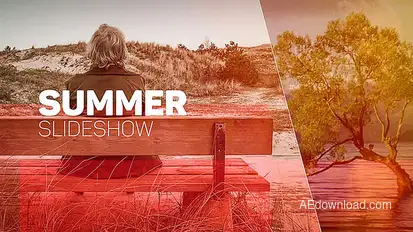 Bright Summer Slideshow Video Displays template preview