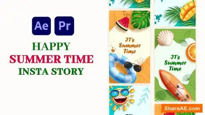 Videohive Summer time Instagram Story Elements template preview