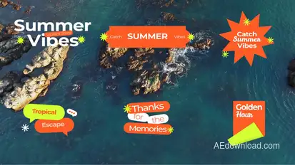 Summer Title Widget Openers template preview