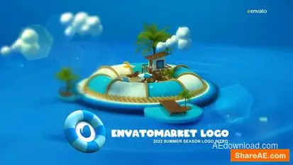 Summer Travel Logo Intro Logo Stings template preview