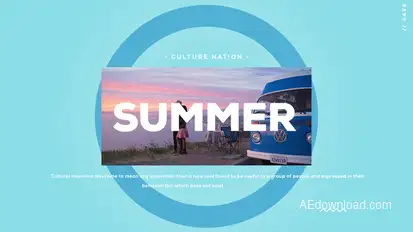 Summer Travel Opener Video Displays template preview