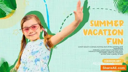 Summer vacation Childrens Openers template preview