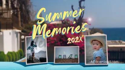Summer vacations slideshow Openers template preview