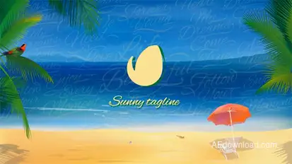 Sunny Beach Logo Opener Openers template preview
