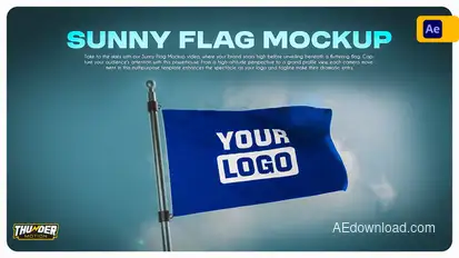 Sunny Flag Mockup Product Promo template preview