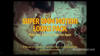 Super 8mm Motion Looks Pack Elements template preview
