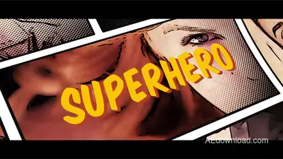 Superhero Opener Video Displays template preview