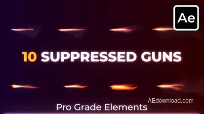 Suppressed Gunfire | Silencer Muzzle Flashes Elements template preview