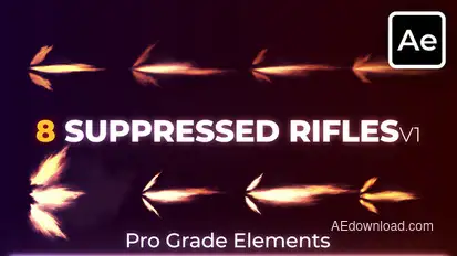 Suppressed Rifles | Silencer Gun Shots 1 Elements template preview