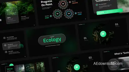 Sustainability Video Display After Effect Template Elements template preview