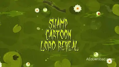 Swamp Cartoon Loro Reveal Logo Stings template preview