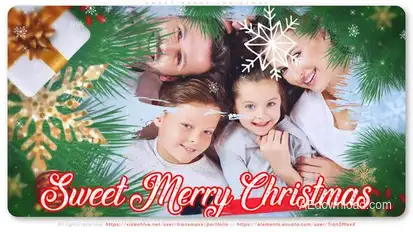 Sweet Merry Christmas Video Displays template preview