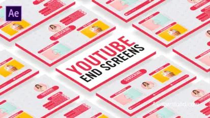 Sweet Youtube End Screens broadcast-packages template preview