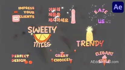 Sweety Titles for After Effects Titles template preview