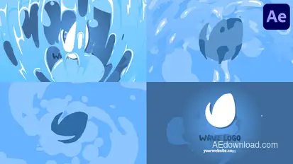 Swirling Wave Logo Opener for After Effects Logo Stings template preview