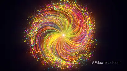 Swirly Color Trails Logo Reveal Logo Stings template preview