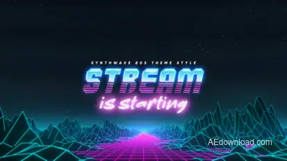 Synthwave 80s Streamer Package broadcast-packages template preview