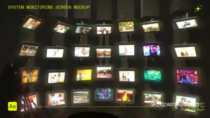 System Monitoring Screen Mockup Product Promo template preview