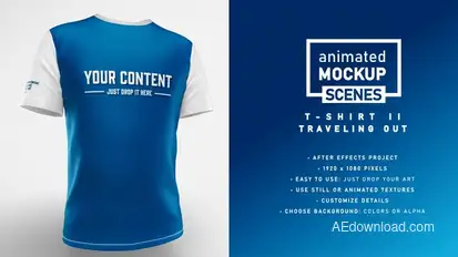 T-shirt II Travelling Out Template - Animated Mockup SCENES Product Promo template preview