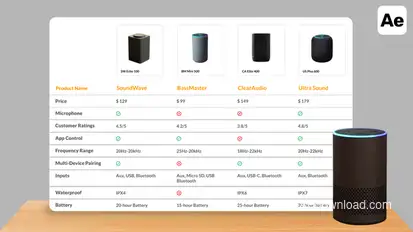 Table Pack Infographics template preview