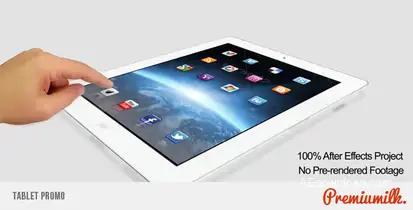 Tablet Promo Video Displays template preview