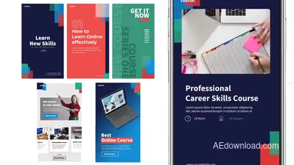 Target online course stories Product Promo template preview