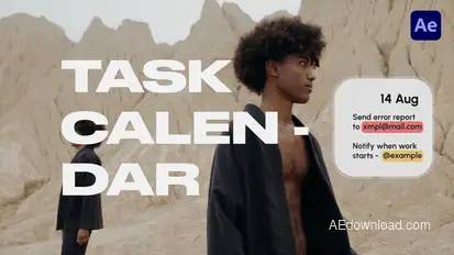 Task Calendar Titles template preview