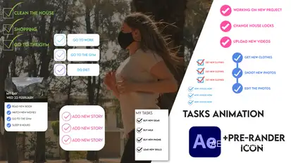 Tasks Animation broadcast-packages template preview
