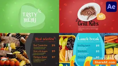 Tasty Menu | After Effects Openers template preview