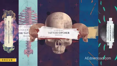 Tattoo Studio Opener/ Rock Pub/ Gothic Promo/ Biker Сlub/ Grunge/ Scull and Bones/ Roses/ Brush/ Ink Openers template preview